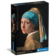 Collezione Museo: Johannes Vermeer - Ragazza con lorecchino di perla puzzle da 1000 pezzi con poster - Clementoni