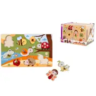 Eichhorn: Puzzle con manopole in legno a forma di animali in diverse varianti 1 pezzo - Simba Toys