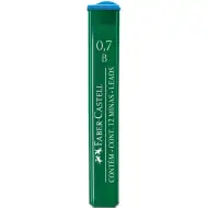 Faber-Castell: Mina di ricambio in ferro, confezione da 12, 0,7 mm, B