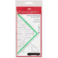 Faber-Castell: Righello a triangolo rettangolo con impugnatura rimovibile da 20 cm