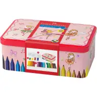 Faber Castell: Set di pennarelli Connector 33 pezzi in scatola di metallo con motivo ballerina