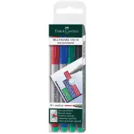 Faber-Castell: Set di pennarelli per pellicole Multimark M – 4 pezzi