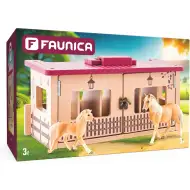 Faunica: Fattoria di cavalli in legno con figure di cavalli, set da gioco 3 pezzi – Woodyland