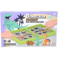 Gioco di società di abilità Sling Puck con dinosauri