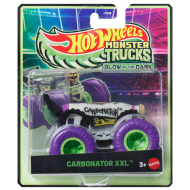 Hot Wheels Monster Trucks: Carbonator XXL macchinina bianca che si illumina al buio 1/64 - Mattel