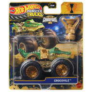 Hot Wheels Monster Trucks: Crocovile, monster truck campione con trofeo, scala 1:64 - Mattel