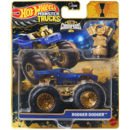 Hot Wheels Monster Trucks: Rodger Dodger campione - monster truck in scala 1:64 con trofeo - Mattel