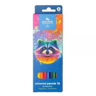ICO: Koh-I-Noor 3553 Matite colorate esagonali in scatola con procione, 18 pezzi