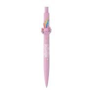 ICO: penna a sfera rosa pastello con motivo axolotl