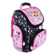 Il mio piccolo amico Zaino scolastico rosa con gattini carini 35,5x27,5x16cm