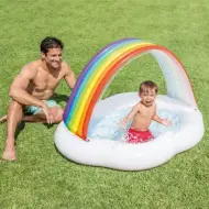 Intex: Piscina gonfiabile per bambini a forma di nuvola arcobaleno 142x119x84cm