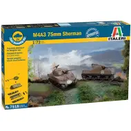 Italeri 1/72 M4A3 75mm Sherman tank set di modelli da 2 pezzi