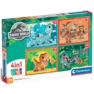 Jurassic World 4 in 1 puzzle 12-16-20-24 pezzi - Clementoni