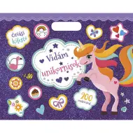 Libro da colorare gigante – Quaderno di adesivi da colorare con unicorni allegri