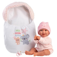 Llorens: Chloe, bambola che piange da 38 cm con sacco nanna