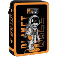 Luna: Astuccio Must Team Astronauta nero-arancione a 2 piani completo di accessori