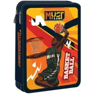 Luna: Astuccio a 2 scomparti Must Team Basket completo, con motivo di pallacanestro
