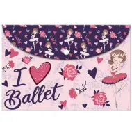 Luna: Happy Ballet cartella A4 con bottoni