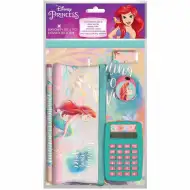 Luna: Principesse Disney - Set di cancelleria Ariel con calcolatrice, confezione da 6 pezzi