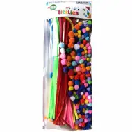 Luna: Set artigianale con pompon, ciniglie e occhi, set da 450 pezzi