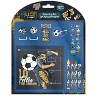 Luna: Set da colorare Must Team calcio, 12 pezzi