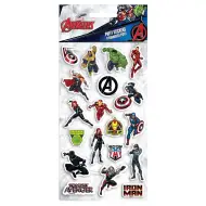 Luna: Set di adesivi 3D puffosi Avengers su foglio da 10x22 cm