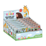 Luna: The Littlies set da 4 gomme in scatola, in diverse varianti.