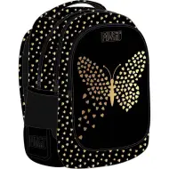 Luna: Zaino nero con farfalle Must, 3 scomparti, 32x18x43 cm