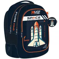 Luna: Zaino scolastico Must Team astronauta con bordi arrotondati, 3 scomparti, 32x18x43 cm
