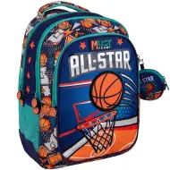 Luna: Zaino scolastico Must Team basket con angoli arrotondati, 3 scomparti, 32x18x43cm