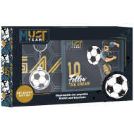 Luna: confezione regalo Must Team - portafoglio da calcio con portachiavi