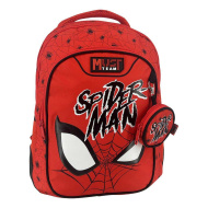 Luna: zaino scolastico Must Team Spider-Man rosso, con bordi arrotondati, a 3 scomparti, 32x18x43 cm