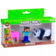 Minecraft 3D Toppeez 2ª serie, set da 3 figure, vari modelli - 1 pz