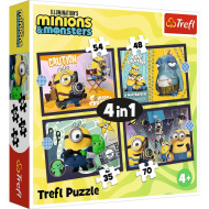 Minions 3-4 in 1 puzzle 35-48-54-70 pezzi - Trefl