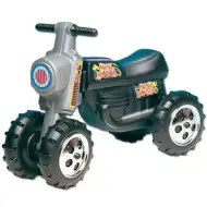 Moto cross nero a pedali con 4 ruote - D-Toys