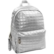Must... Pearl zaino scolastico trapuntato argento, zaino 26x14x36cm