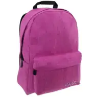 Must: Zaino Monocromatico Rosa, zaino scolastico 32x17x42cm
