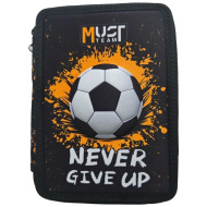 Must: astuccio pre-riempito a più piani con motivo calcistico 15x5x21 cm