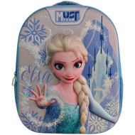 Must: zainetto arrotondato per lasilo con stampa 3D di Frozen 26x10x32 cm