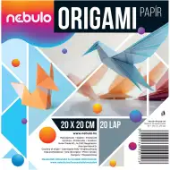Nebulo: Fogli per origami 20x20 cm, confezione da 20 pezzi, 80g