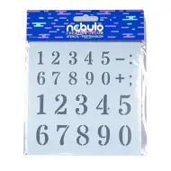 Nebulo: Piccoli numeri foglio di plastica con stencil