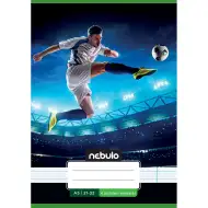 Nebulo: Quaderno a righe per la 4ª classe con motivo di calcio, formato A/5 21-32