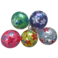 Pallone di gomma con motivo floreale da 23 cm in diverse varianti di colore