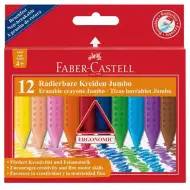 Pastelli a cera cancellabili Jumbo, set da 12 pezzi - Faber-Castell