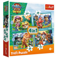 Paw Patrol - Avventure sullisola dei dinosauri: set di puzzle 4 in 1 - Trefl