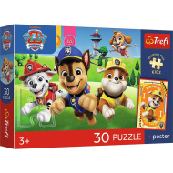 Paw Patrol Puzzle Premium Plus da 30 pezzi con poster per bambini - Trefl