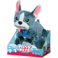 Peppy Pets: Peluche bulldog francese con guinzaglio, 28 cm