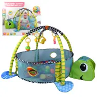Piscina per bambini a forma di tartaruga con palline e accessori 70x90cm