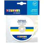 PlayBox: Nastro di raso blu-giallo, larghezza 15 mm, 5 m