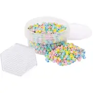 PlayBox: Perline MIDI pastello da stirare da 5 mm, 1000 pezzi con base esagonale